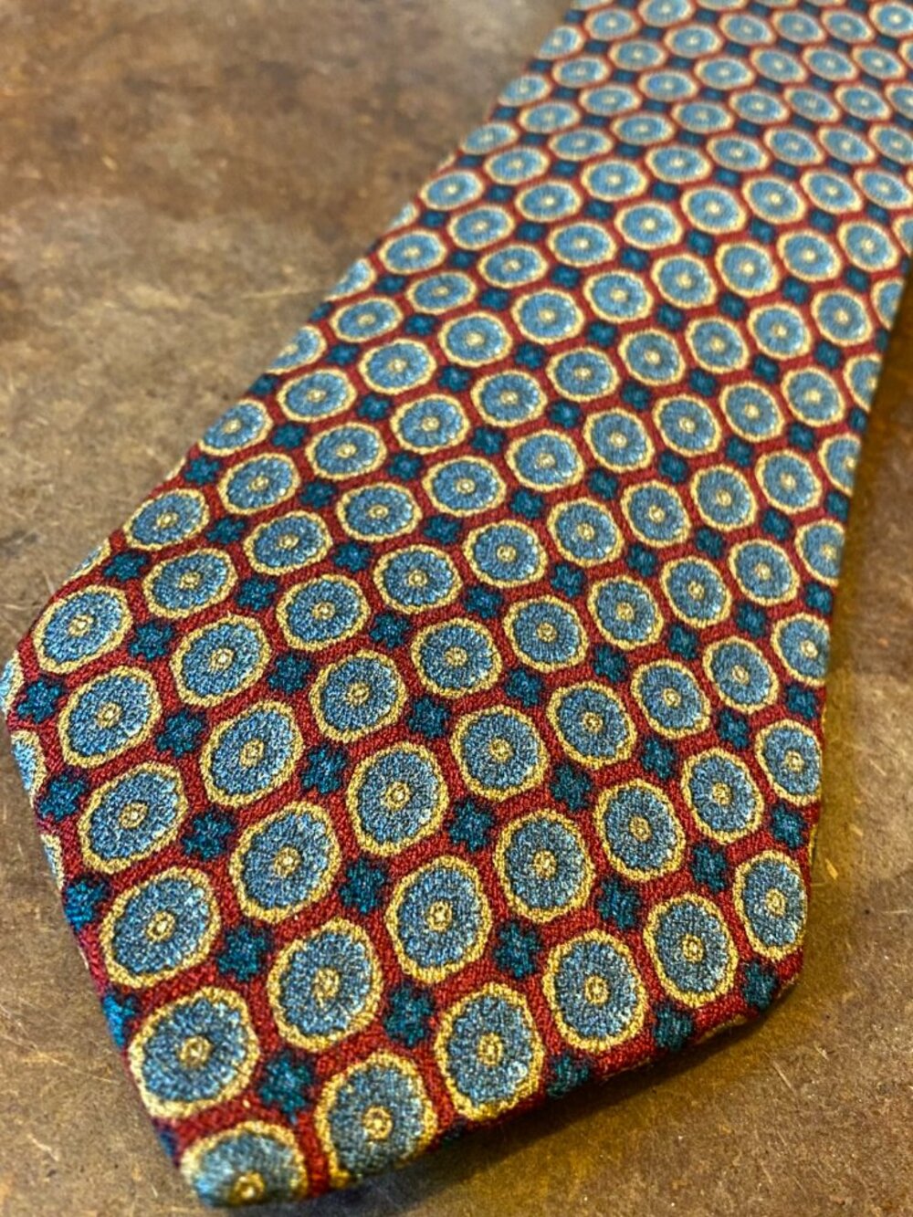 Vintage Barneys New York Necktie Tie 100% Italian Silk Made in USA